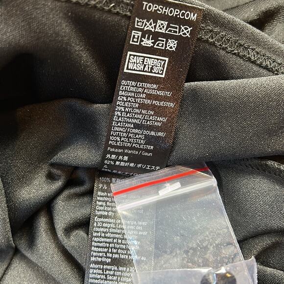 Topshop black velvet and polka dot little black cocktail party dress, size 4 - Picture 11 of 11